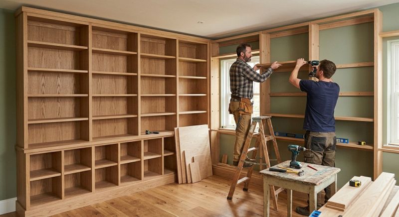 Custom Bookcase Installation in Woodbridge, VA