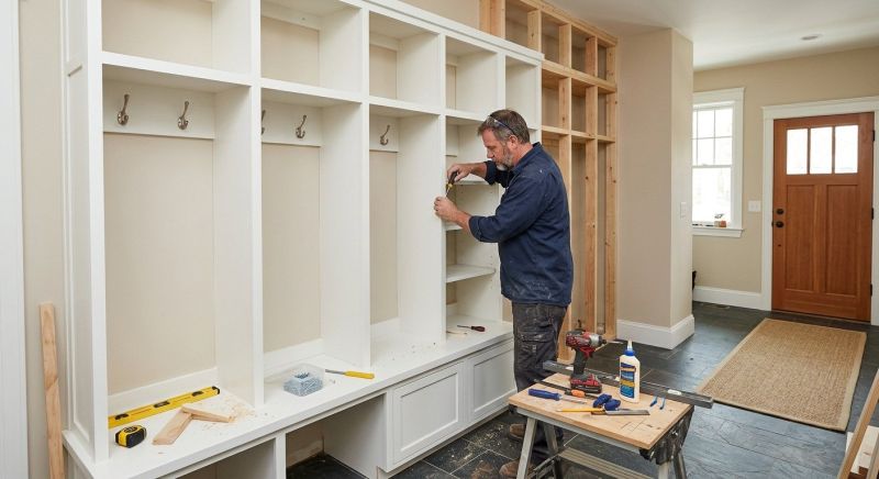 Mudroom Carpentry Installation in Frederick, MD