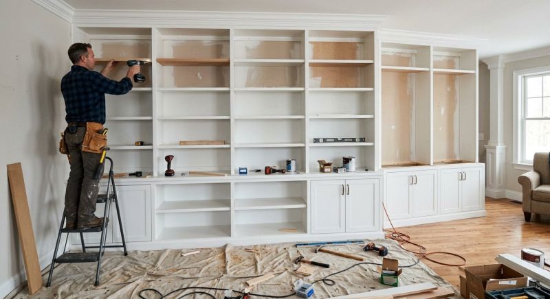 Custom Bookshelves Installation in Frederick, MD